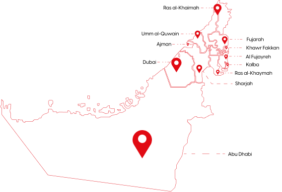 uae Free zone map