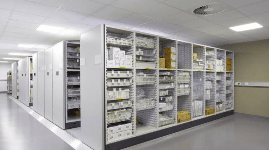 shipping of pharmacy shelves