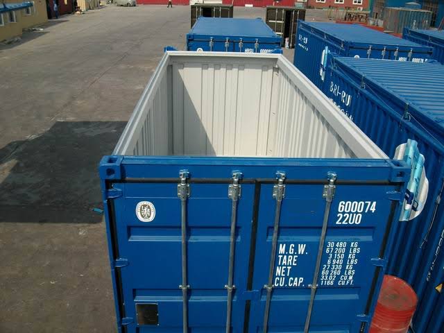 open top container with hard top