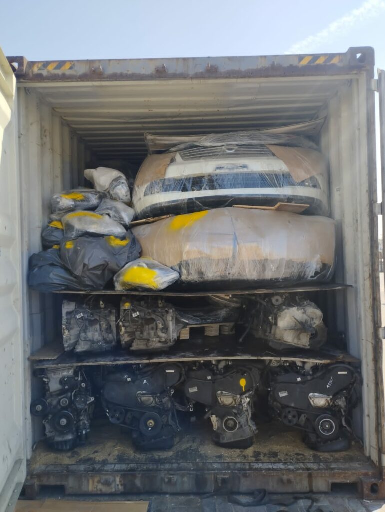 machinery parts shipment