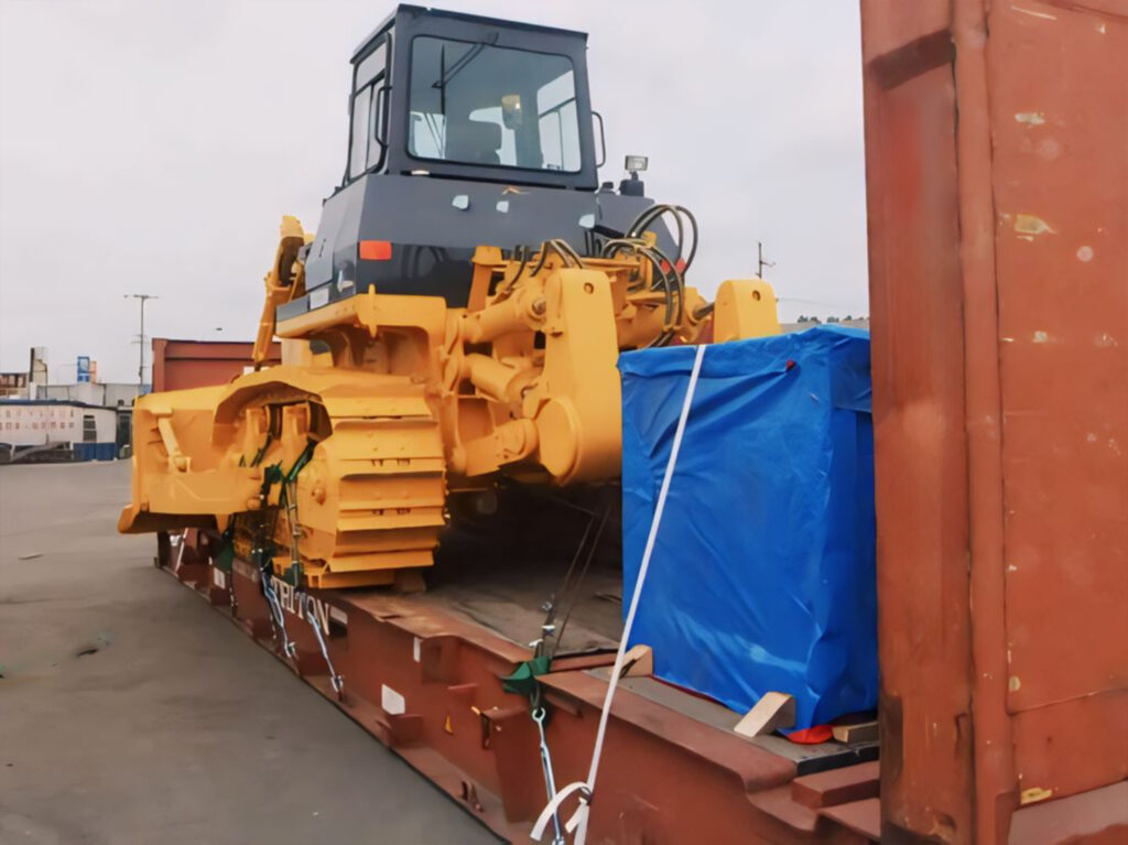 Crawler Dozer from a 40 dry Container