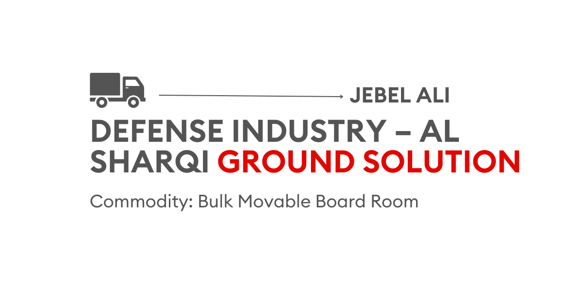 Defense Solution by Al Sharqi Ground Transportation | A Case Study